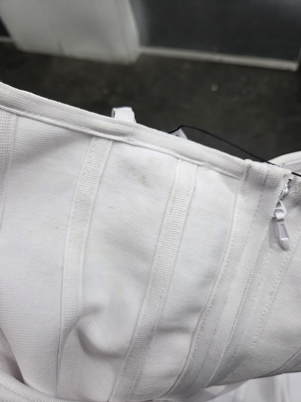 White Midi Corset Bodycon Dress - Picture 7 of 7